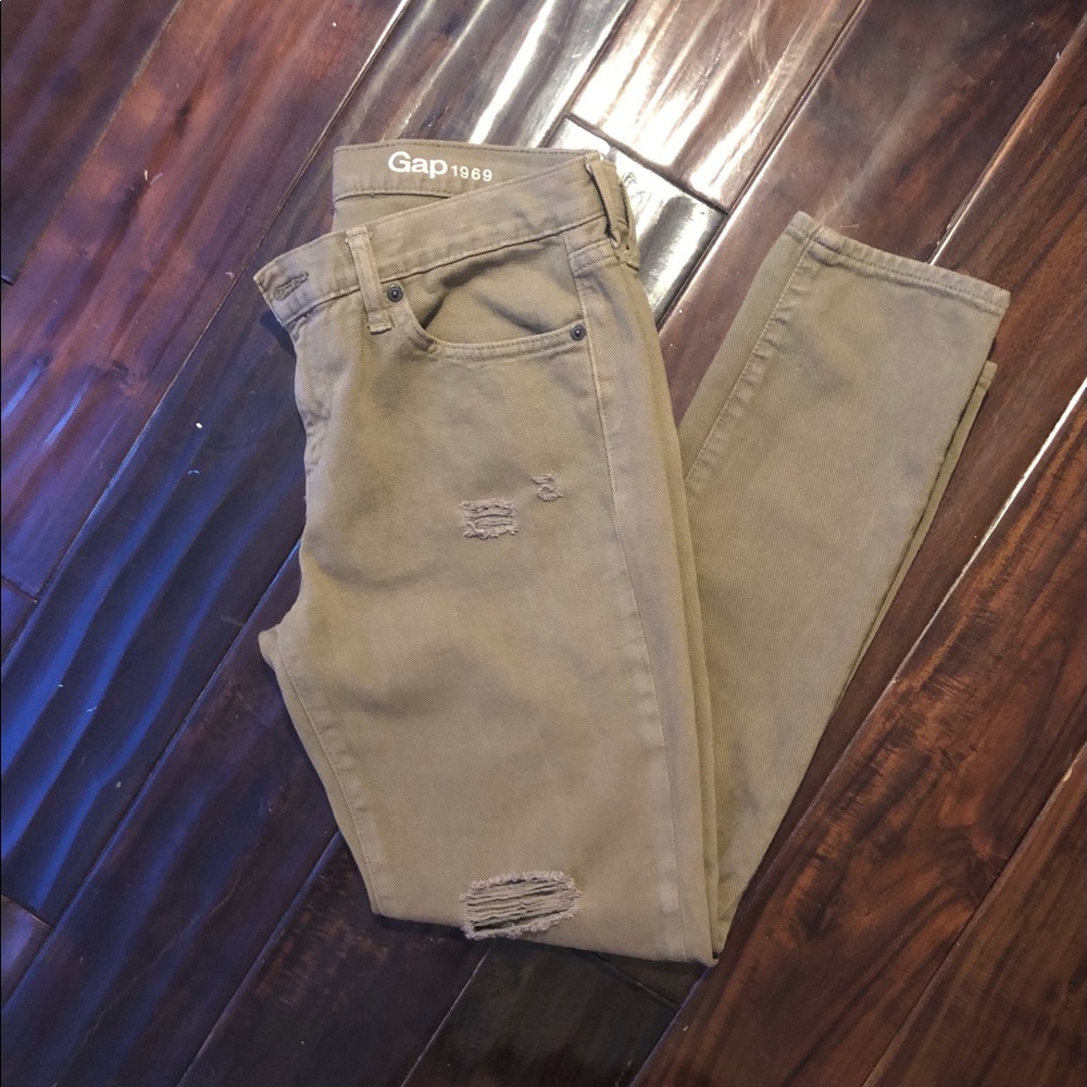 Gap khaki girlfriend jeans